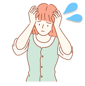 悩む女性の姿